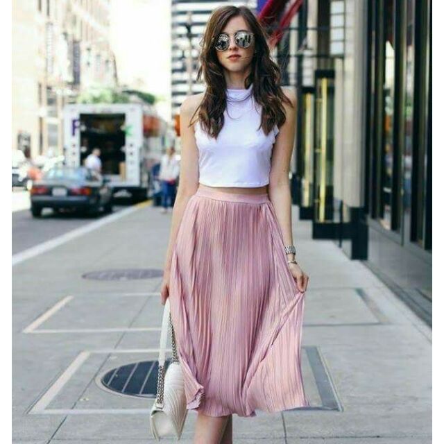 chiffon skirt and top