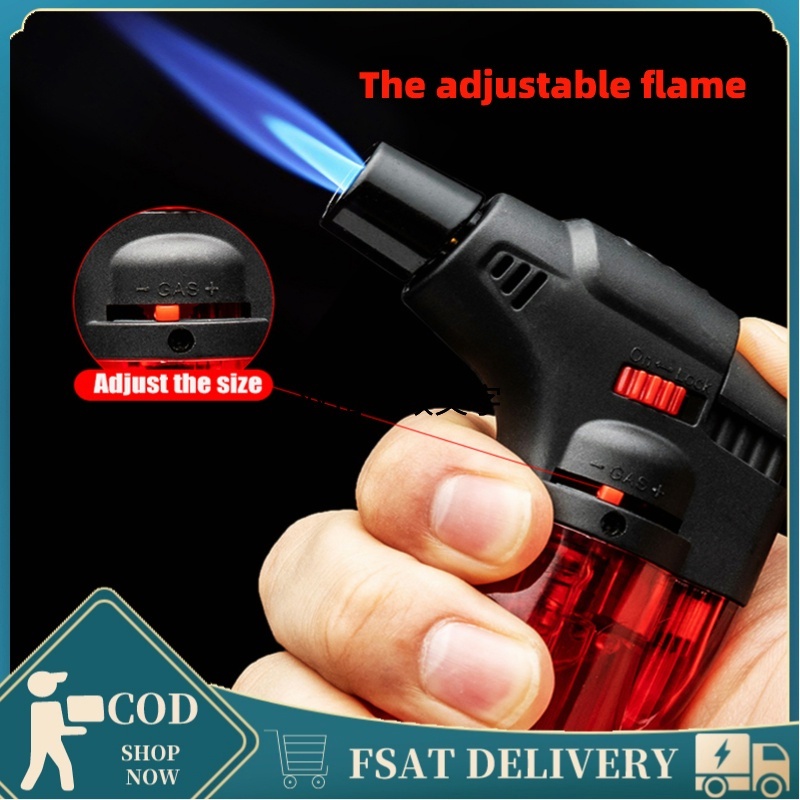 Filled jet torch lighter gas flame brazing gun tool for grilling baked