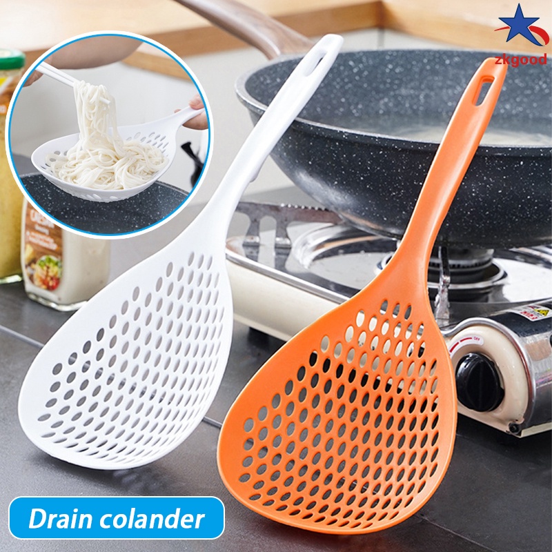 Kitchen Ladle Strainer with Long Handle High Heat Resistant Strainer