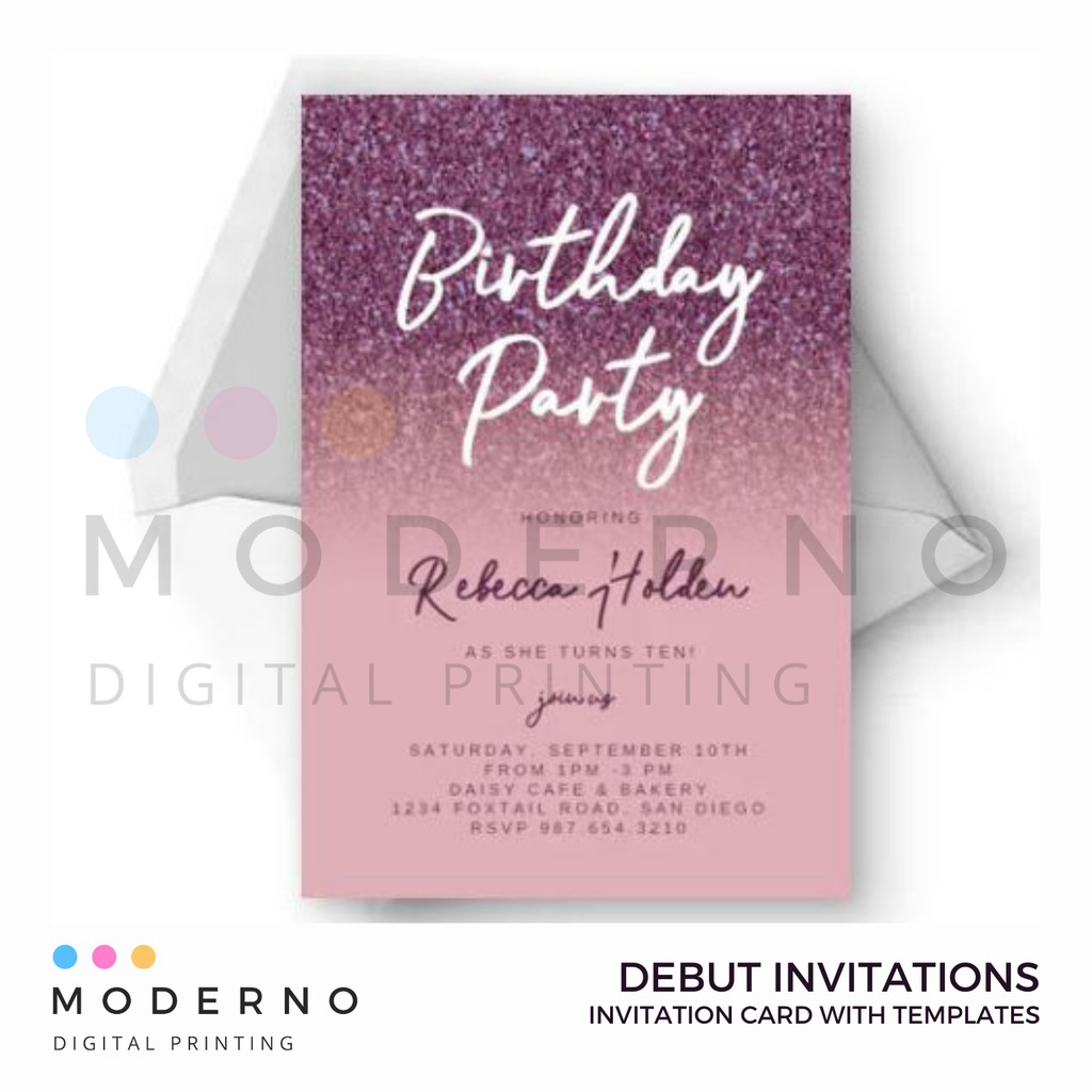 Debut Birthday Invitation