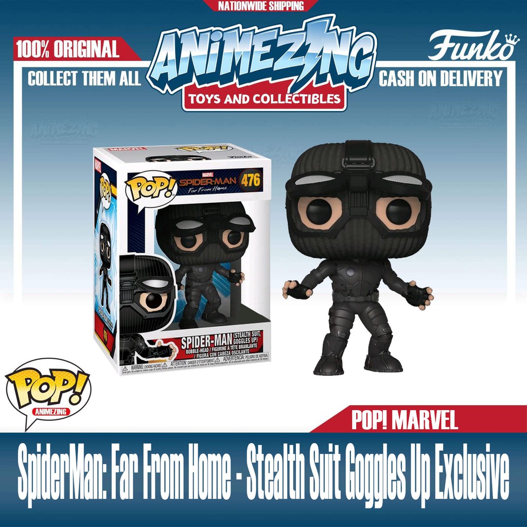 spider man stealth suit goggles up funko pop