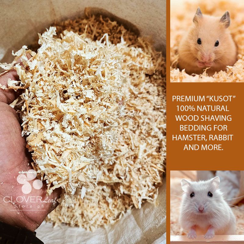 Premium KUSOT 100 Natural Wood Shaving Bedding for Hamster Rabbit and more 500g Shopee