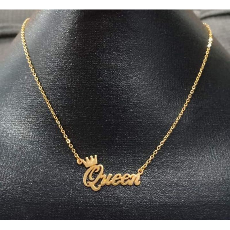 Crown Heart And Other Design Name Necklace Customized Shopee Philippines