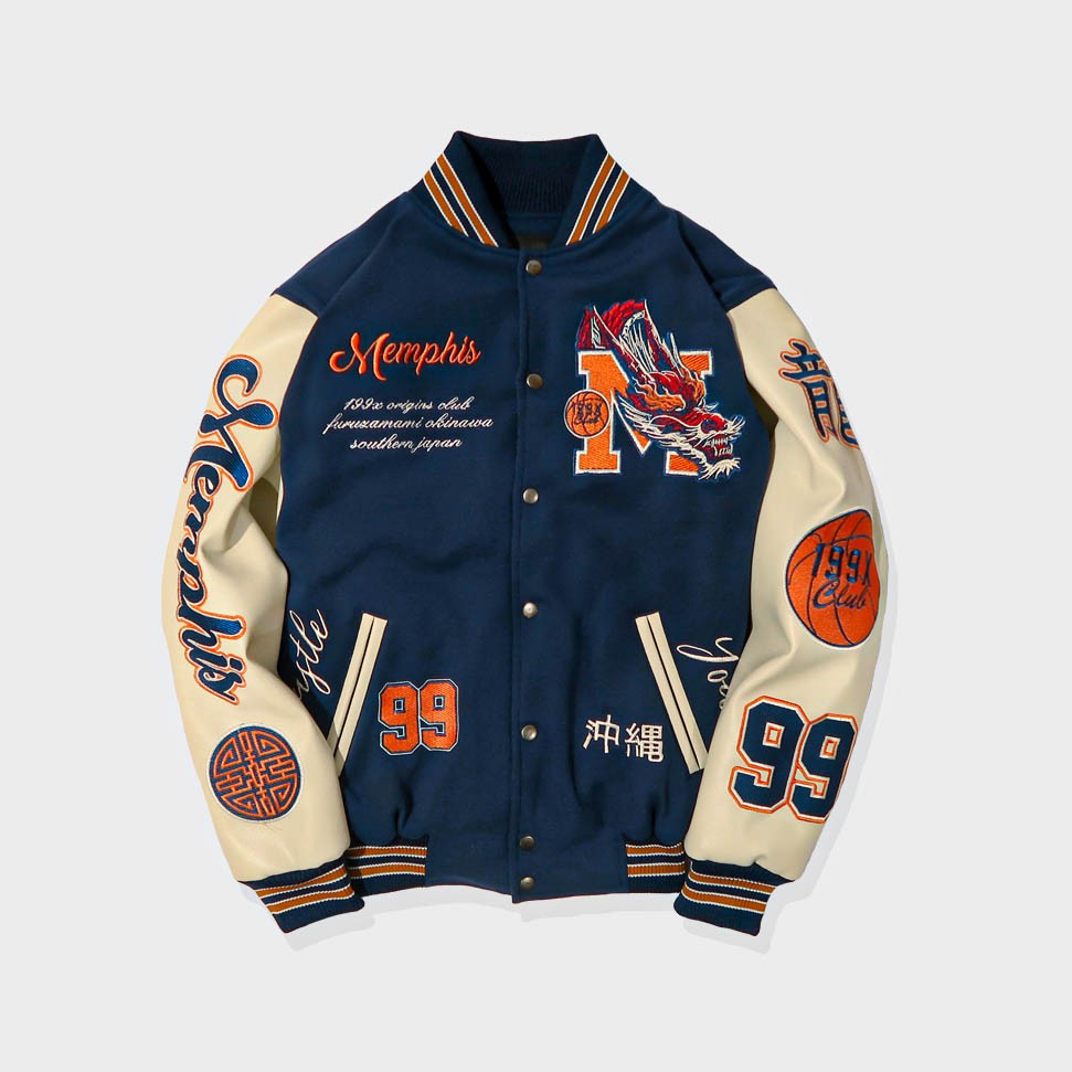 Varsity JACKET Ocinawa (blue) Shopee Philippines