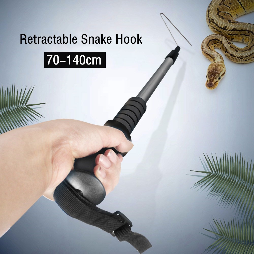Professional Stainless Steel Retractable Snake Hook Reptile Catcher