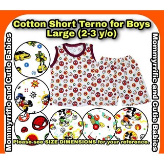 Cotton Short Terno for Boys LARGE (2-3y/o) #1