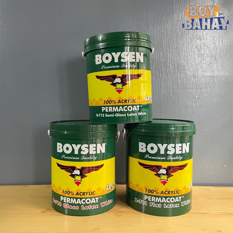 Boysen Permacoat Gloss Latex/SemiGloss Latex/Flat Latex White (B710/B715/B701) Gallon Size