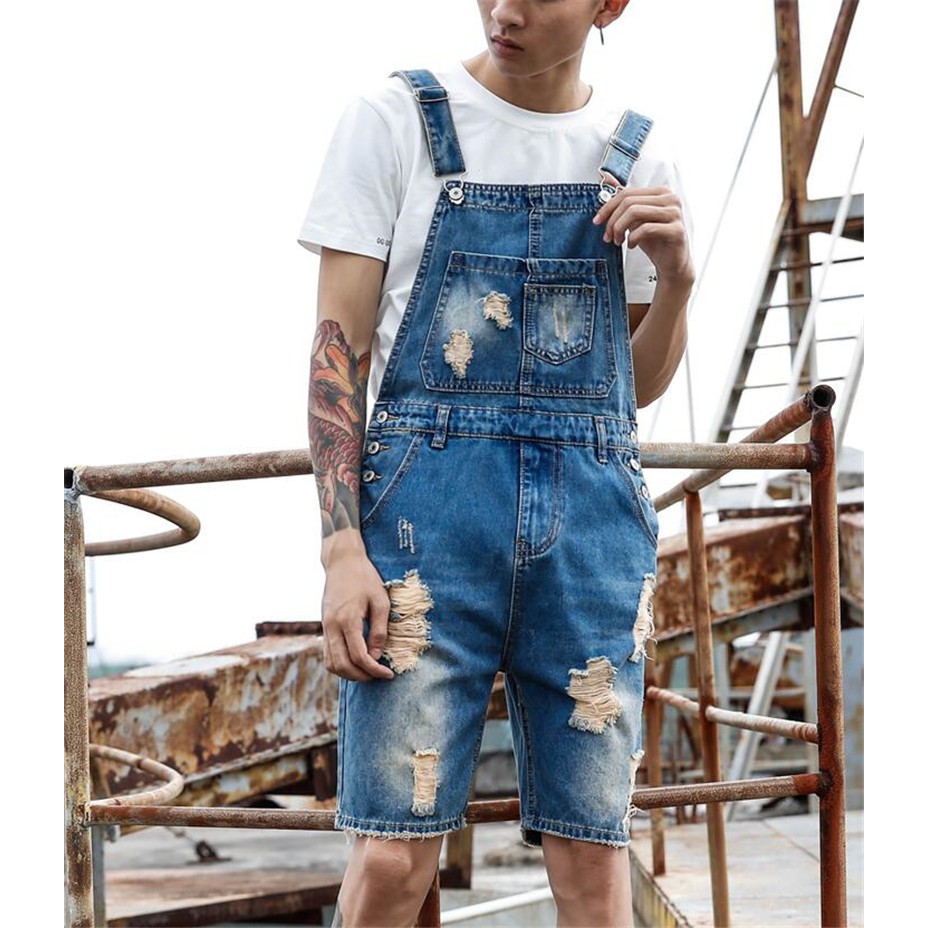 denim overalls mens shorts