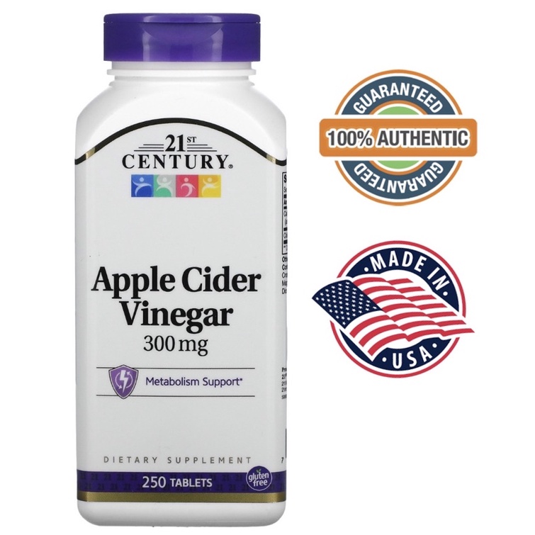 21st Century Apple Cider Vinegar 300mg 250 Tablets Shopee Philippines