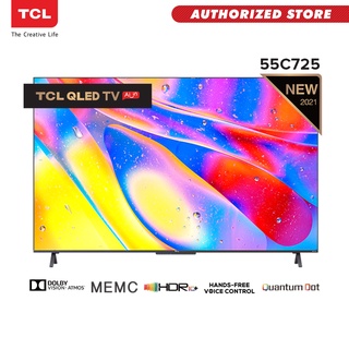 TCL 55 Inch 4K Qled Android TV Google Apps HDR10 Dolby Vision Atmos (55C725)