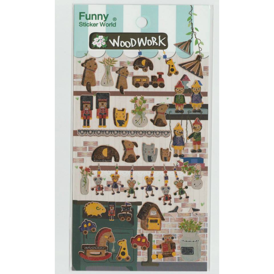Funny Sticker World - Alphabet Pawoo Elephant Animals Indian Boys Wood Work  Play Bunny Cozy Bear | Shopee Philippines