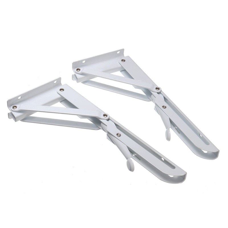 2Pcs Triangular Folding Bracket Metal Release Catch Support Bench Table Folding Shelf Bracket Home