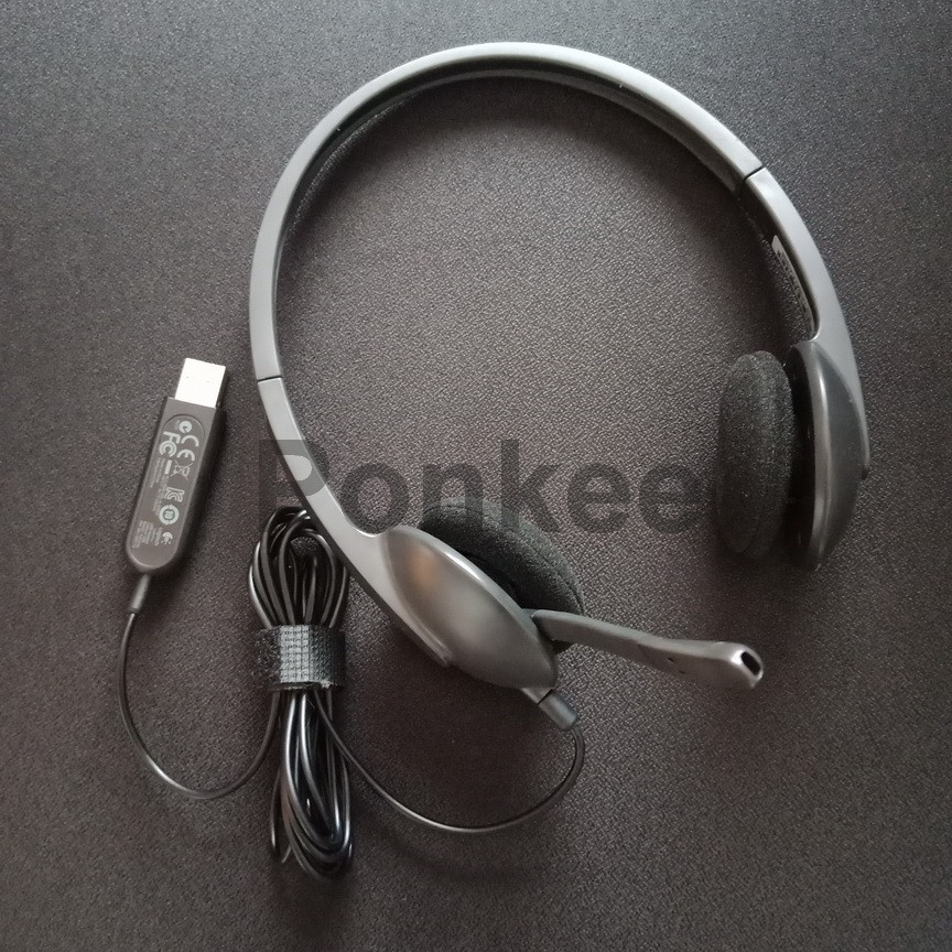 Original Logitech H340 USB Computer Headset with Noise Cancelling Mic
