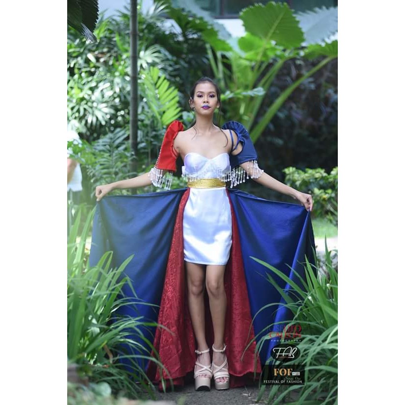 filipiniana flag dress