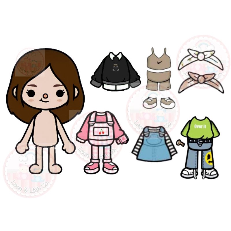 Toca Boca BOY Paper Doll Toca Boca Papercraft Quiet Book Pages ...