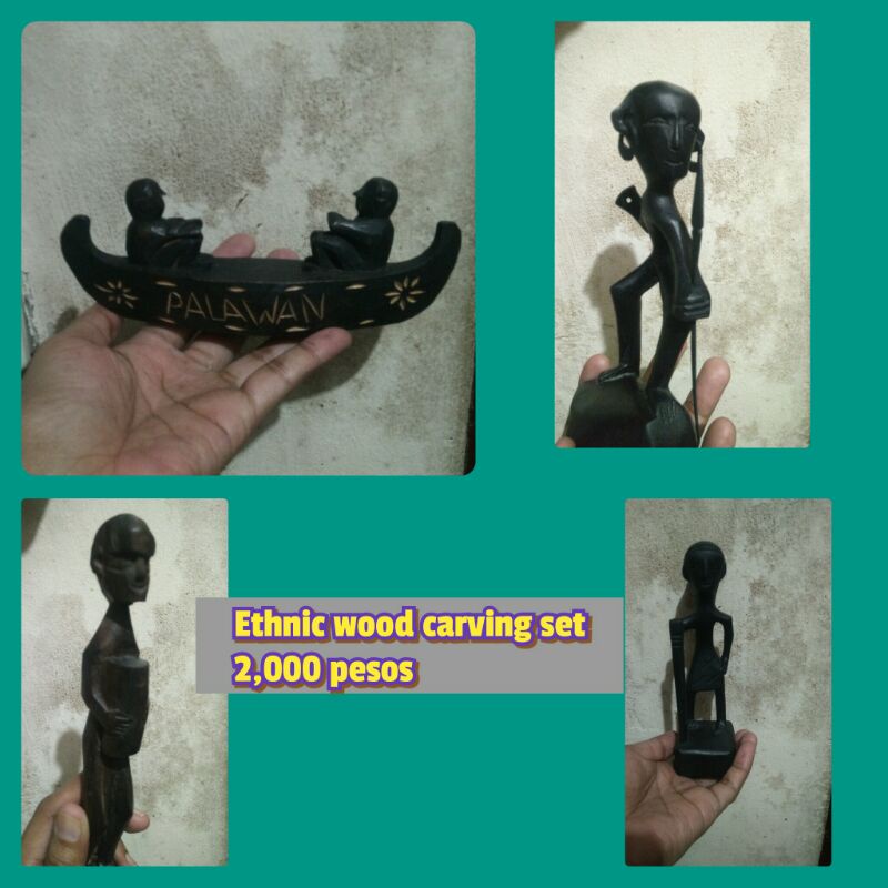 Ifugao and Palawan wood carving decor set Shopee Philippines