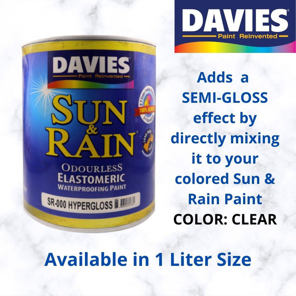 Davies Liter Sun And Rain Elastomeric Paint Cement White Gray Black ...