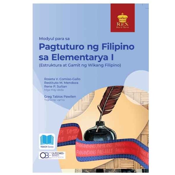 Modyul Para Sa Pagtuturo Ng Filipino Sa Elementarya I (Estruktura At ...