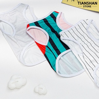 Tianshan Pet Pajamas Stripe Pattern Letters Printing Watermelon Drawing Pet Dog Sleeveless Coat Clothes for Outdoor #8