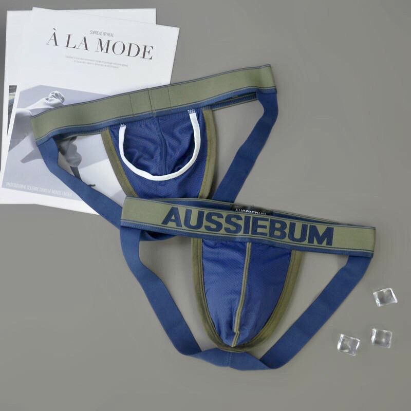 Aussiebum men's underwear JOCKSTRAP model shows the back of a small ...