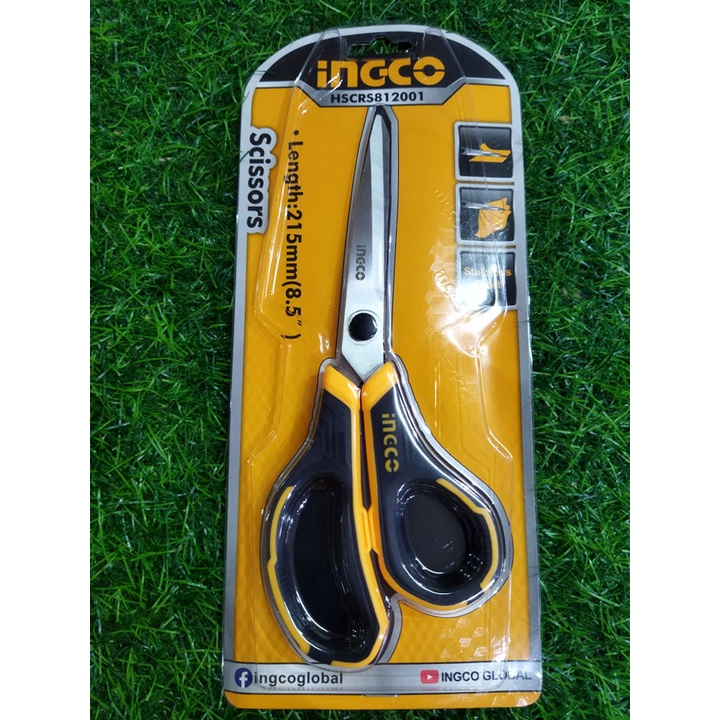 Ingco Stainless Steel Scissors 8.5" HSCRS812001 Shopee Philippines