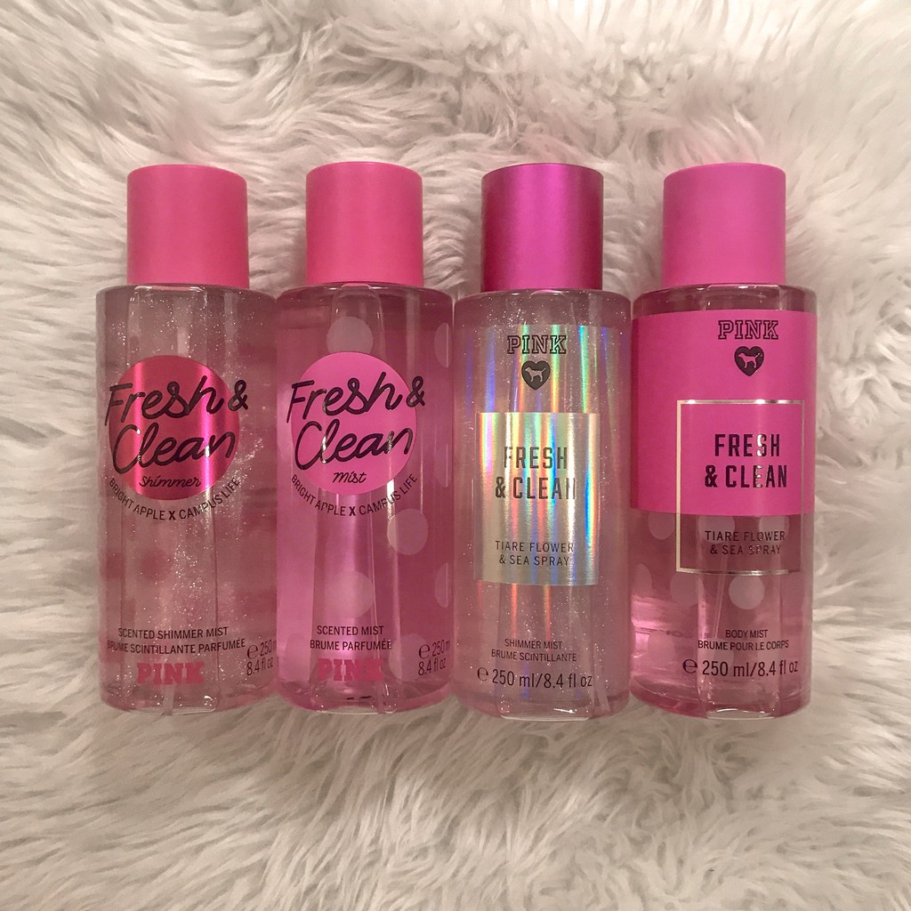 body splash pink fresh & clean victoria's secret