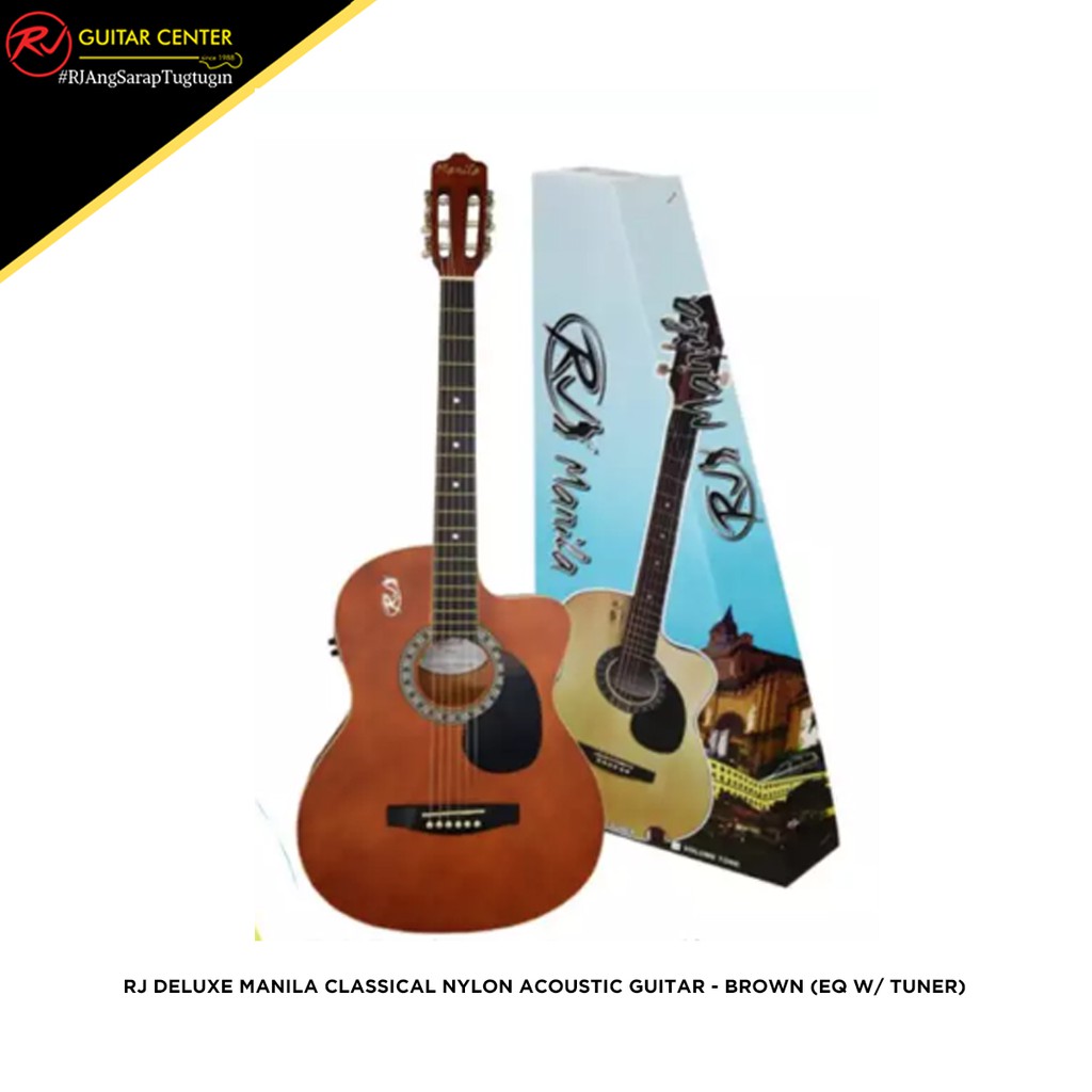 RJ Guitars Deluxe Manila Classical Nylon Acoustic Guitar Shopee