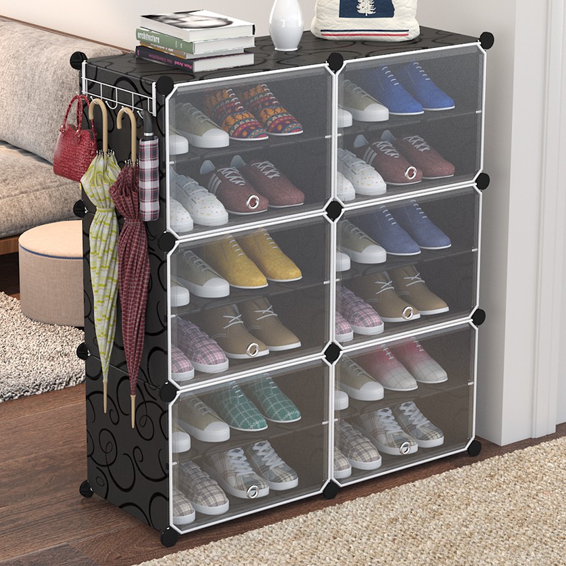 6 Layers Shoe Rack Organizer Storage DustProof Drawer Type