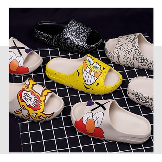 Women's slippers Men Slides Kanye Yeezy Slides x Kaws Cartoon Sandals