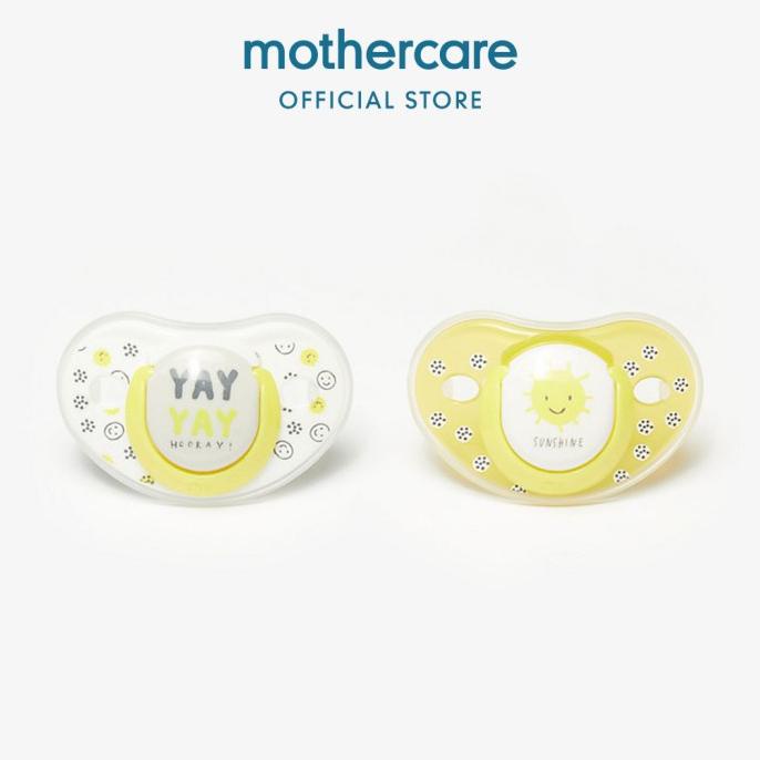 New Mothercare Yay & Sunshine Orthodontic Soothers 6M + Baby Pacifier
