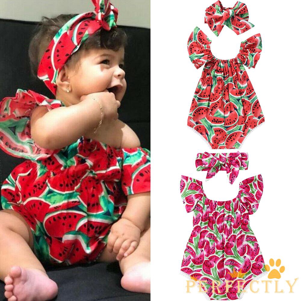 Watermelon Romper Newborn Baby Girl Lemon Fruit Romper Jumpsuit Clothes  Summer Kawaii Infant Baby Clothes Outfit Set Children's Sets AliExpress |  Baby Girl Summer Watermelon Pattern Romper Hat 