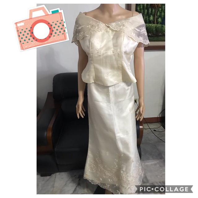 Preloved Ninang Gown Attire Terno 