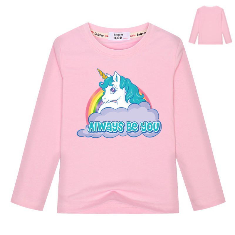 Rainbow Unicorn T Shirt Kawaii Unicornio Kids Girls Tops Shopee