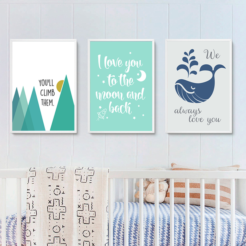 i love you to the moon and back nursery decor