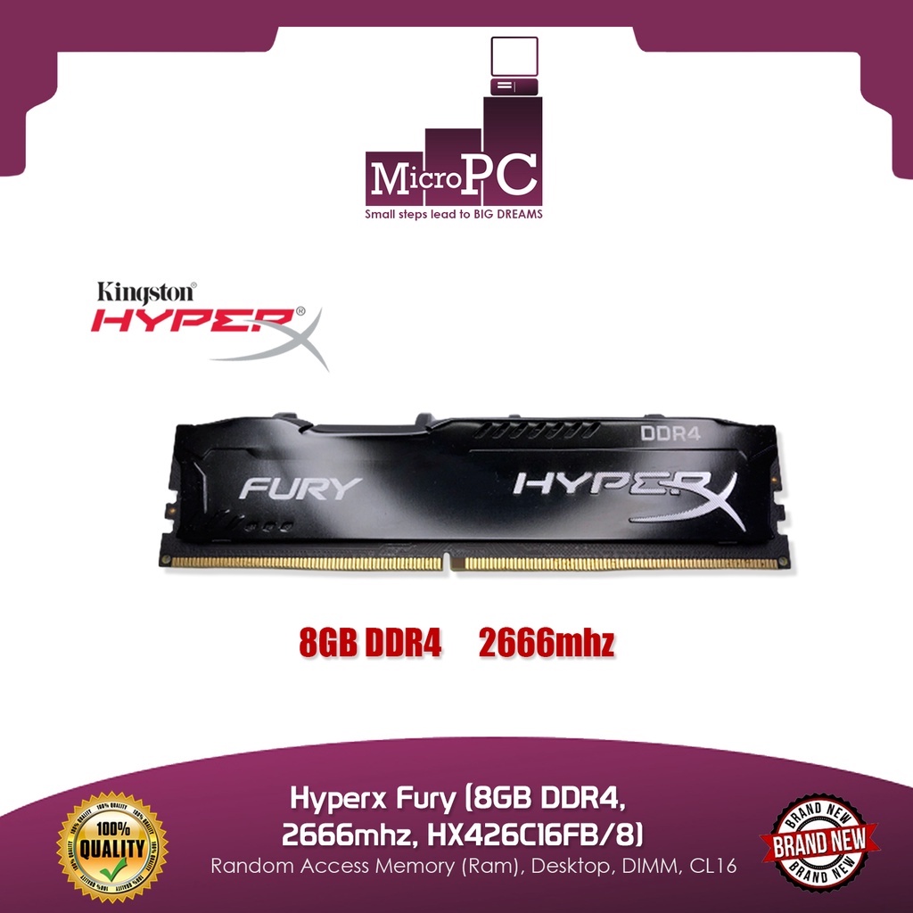 HyperX FURY DDR4 16GB 8GB 4GB 2666 PC4-21300 Desktop RAM Memory DIMM