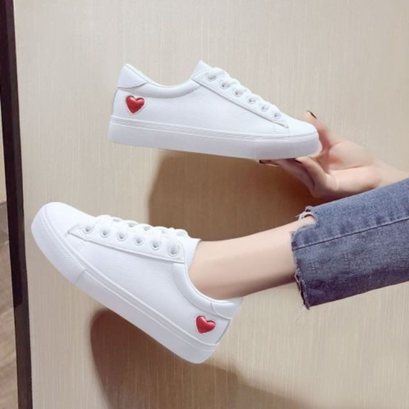 Korean white casual shoes sneakers for women | Shopee Philippines