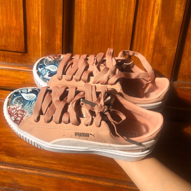 platform hyper embroidered women's sneakers