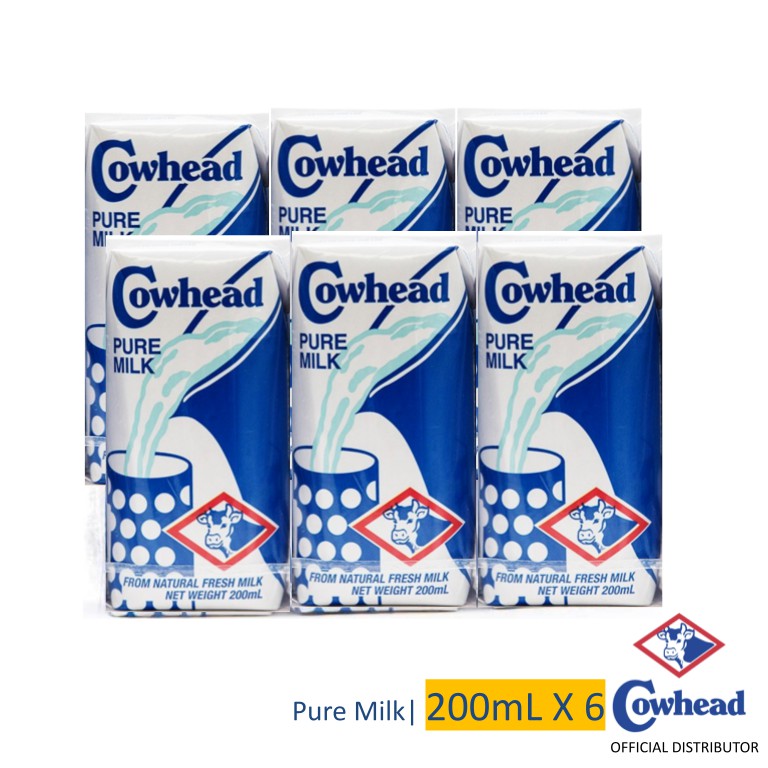 Cowhead Pure Milk 200ml (Pack of 6) [Cowhead Fresh Milk UHT] Shopee Philippines