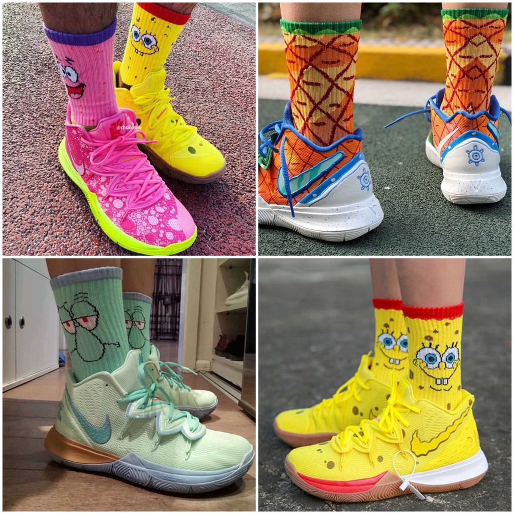 Thicker kyrie SpongeBob 2020 co-branded Basketball socks high quality | Philippines
