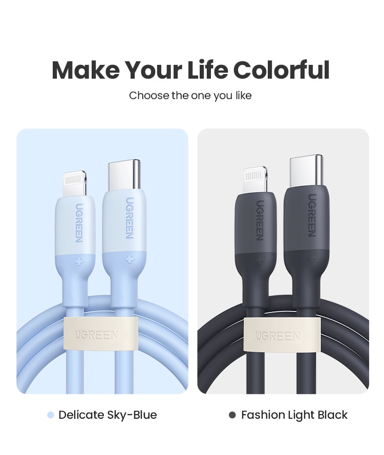 UGREEN USB C to Lightning Cable 1M iPhone Lightning Cable MFi