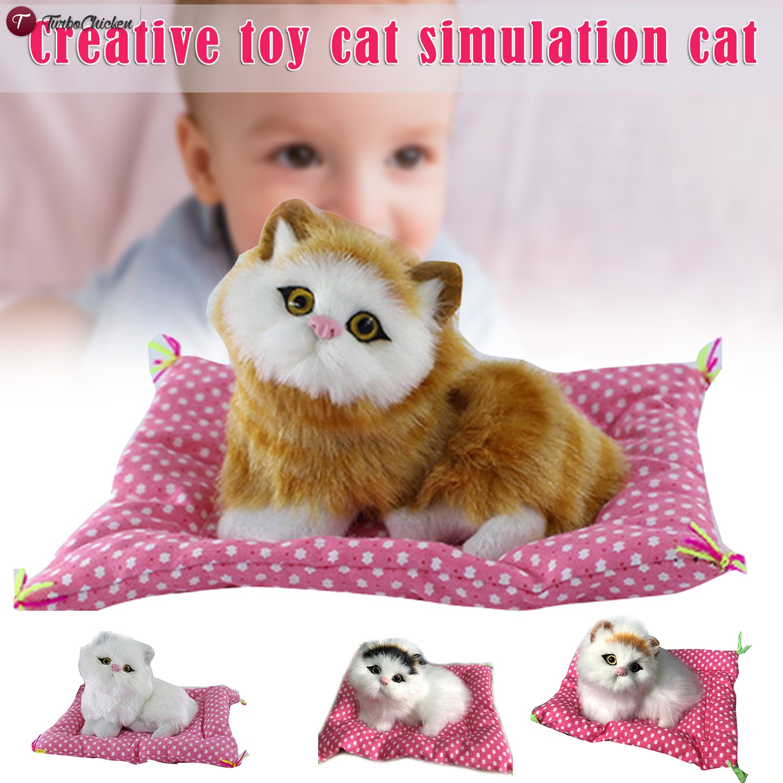 realistic stuffed cat