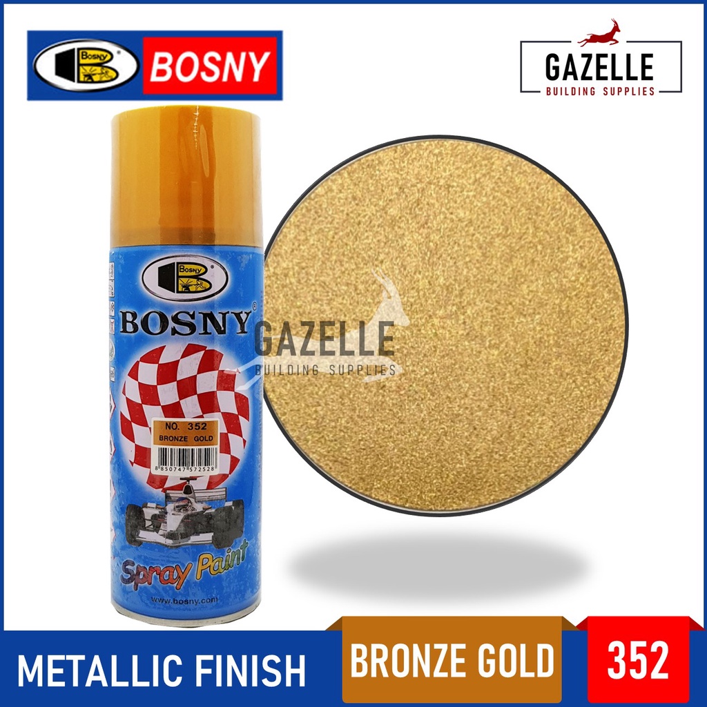 Bosny Metallic Finish Acrylic Spray Paint 352 Bronze Gold Shopee