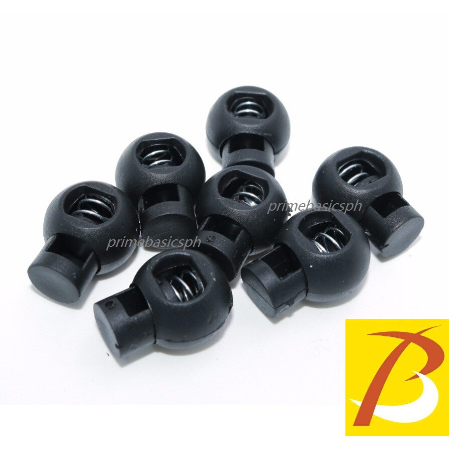 (6/30pcs) Cord Lock Stopper Round Display Rack Lock Black | Shopee ...