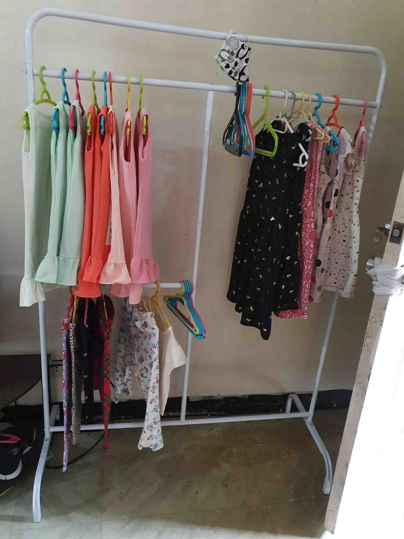 Garment Rack Tri section 113cm all metal 113*46*161cm hanger clothes drying  stand display Raffles | Shopee Philippines