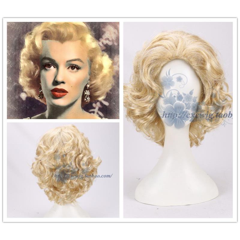 Marilyn Monroe Wig Golden European And American Women S Short