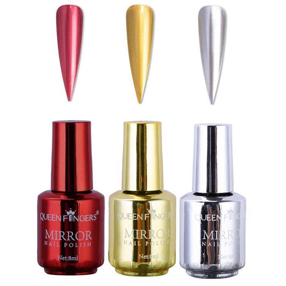 Mimi Beauty Queen Fingers 8 Ml Mirror Nail Polish Metal Color Stainless  Steel For Nail Art | Shopee Philippines