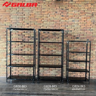 Galvanized Steel Storage Unit  3, 4 and 5 Layers Adjustable Metal Shelf Black GB28 (70x30x146) #6