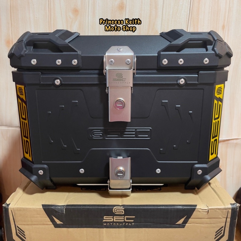 Sec 45 Liters Alloy Top Box With Free Back Rest Shopee Philippines