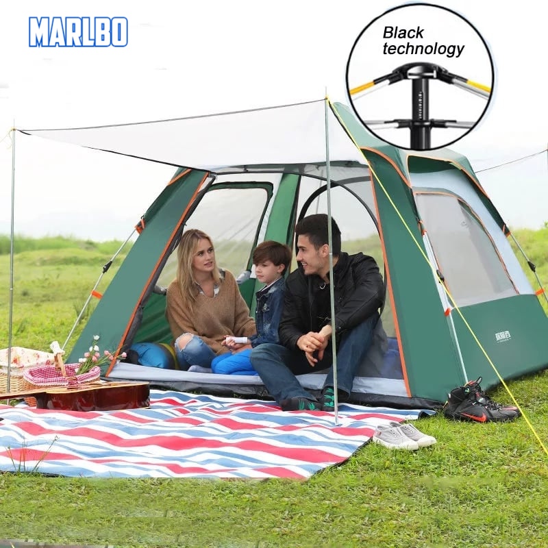 Automatic Outdoor Camping Tent Pop Up Tent 240x240x155cm Durable Waterproof Family Large Tents 3-4 Person Easy Setup Tent For Beack Garden Fishing 