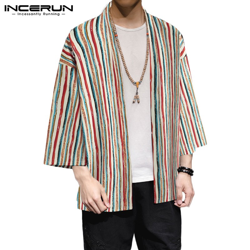 striped kimono cardigan